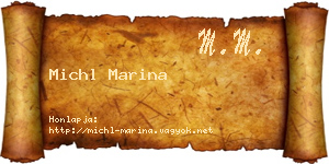 Michl Marina névjegykártya